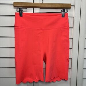 Lilly Pulitzer Luxletic 6" Weekender High Rise Scallop Bike Shorts Size Small